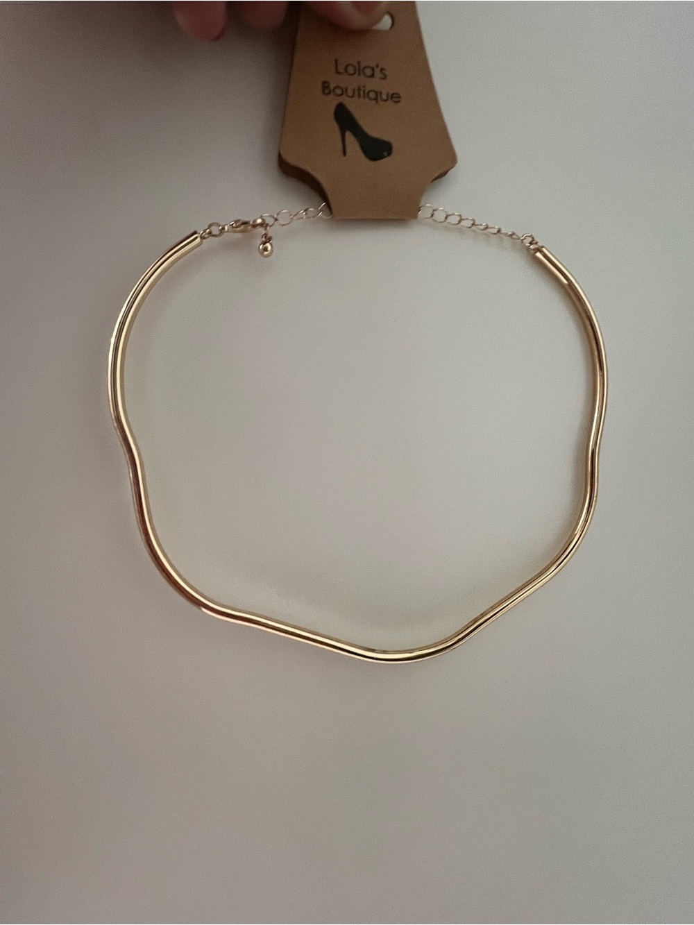 Fashion Gold Wavy Choker Necklace